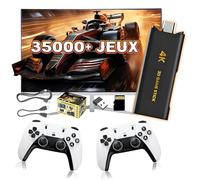 Q8 Max Manette de Jeu rétro,35000+ Jeux,14+ émulateurs,Wi-FI 2,4G+5G,4K HD,Jeux 3D,Console de Jeux rétro avec Double Manette sans Fil 2,4G,Console de Jeux vidéo Plug & Play pour TV/Ordinateur (64G)
