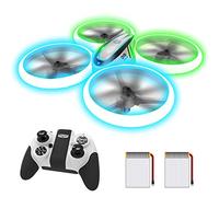 Q9s Drone Enfant,Helicoptere Telecommande avec Lumières Bleues et Vertes et Deux Batteries,RC Quadricoptère avec Maintien d'Altitude et Mode Sans Tête,Jouet Cadeau pour Garçons et Filles