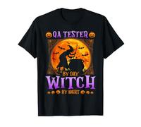 QA Tester by Day Witch by Night Costume d'halloween T-Shirt