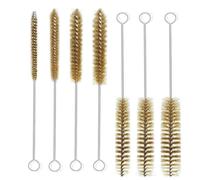 Qaautor Ensemble de 7 Brosses à Tubes en de Laiton, Brosses à Bouteilles, Brosses Métalliques pour le Nettoyage, Nettoyeur de Tuyaux Métalliques, Brosse de Nettoyage