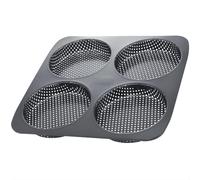 Qaautor Moule à Pain à Hamburger, Moule à Hamburger Antiadhésif en Acier au de 5 Pouces, Grand Plat de Cuisson de 4 Tasses pour Petits Pains à Hamburger Faits Maison