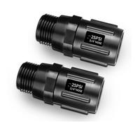 Qaautor Régulateur de Pression D'Irrigation Goutte à Goutte 25 PSI 3/4 Pouces Filetage de Tuyau Réducteur de Pression D'Irrigation Goutte à Goutte - Paquet de 2