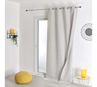 QABANE Home Maison - Rideau d'ameublement occultant Double Face Polyester Ivoire 260.00 x 135.00