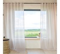 QABANE Home Maison - Voilage épuré en étamine Polyester/etamine Naturel 140x260 cm