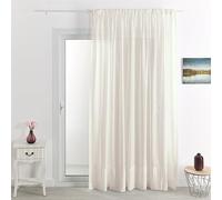 QABANE HomeMaison.COM Voilage Poly-Lin Plombé - Champagne - 360 X 240 cm