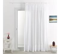 QABANE HomeMaison.COM Voilage Uni Plombé - Blanc - 360 X 240 cm