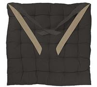 QABANE HomeMaison Galette de Chaise Carree Matelassee Coton Anthracite 40 x 40 cm