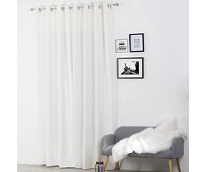 QABANE Homemaison HM69131511 Rideau Isolant à œillets Polyester Ivoire 140 x 260 cm