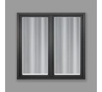 QABANE Paire de vitrages Droits en étamine rayée