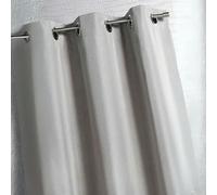 QABANE - Rideau d'Extérieur en Tissu Déperlant - Polyester - Résistant Intempéries - Rideaux Extérieurs Imperméables Jardin Terrasse - 140 x 260 cm - Argent