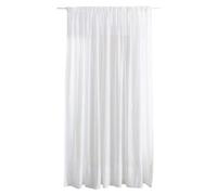 HomeMaison.com Rideau Voilage Classique uni Polyester-Lin avec Bas plombé (Blanc), 180x240cm