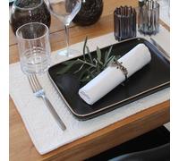 QABANE Set De Table Calliope - Couleur - Ecru, Taille - 30x50