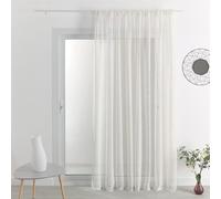 QABANE Voilage Tamisant en Etamine Polyester Ivoire 240 X 180 cm