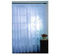 QABANE - Voilage Uni Sablé et Plombé - Polyester - Design Classique Élégant - pour Fenêtre Salon Chambre Cuisine - Finition Galon Fronceur - Prêt à Poser - 240 x 240 cm - Blanc