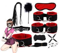 QABUOO Yoga Strap Red Feather 10 Piece Set, Dansez avec esprit et passion
