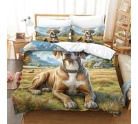 QADDKRTEV 3D, Imprimé German Shorthaired Pointer Ensemble De Literie avec Microfibre Super Douce Et Respirante Housses De Couettes 3 Pièces avec Taies d'oreiller Super King(260x220cm)