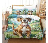 QADDKRTEV 3D, Imprimé German Shorthaired Pointer Ensemble De Literie Microfibre Super Douce Et Respirante Set De Housse De Couette 3 Pièces avec Taies d'oreiller King(220x240cm)