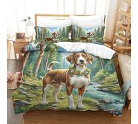 QADDKRTEV 3D, Imprimé German Shorthaired Pointer Literie en Microfibre Super Douce Et Respirante Housses De Couettes 3 Pièces avec Taies d'oreiller Super King(260x220cm)