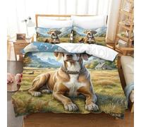 QADDKRTEV Imprimé 3D German Shorthaired Pointer Ensemble De Literie avec Microfibre Super Douce Et Respirante Housses De Couettes 3 Pièces avec Taies d'oreiller King(220x240cm)