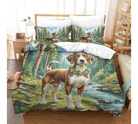 QADDKRTEV Imprimé 3D German Shorthaired Pointer Parure De Lit Microfibre Super Douce Et Respirante Set De Housse De Couette 3 Pièces Et Taie d'oreiller King(220x240cm)