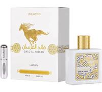 Qaed Al Fursan Unlimited Arabic Perfume For Women Long Lasting 90ml Eau De Parfum Imported From Dubai With Refillable Atomizer 7ml Fresh Exotic Fragrance (Unlimited)
