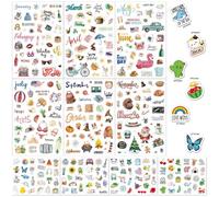 Qaestuan 10 Pièces Gommettes, Autocollants Automne avec 314 Modèle, Autocollant Scrapbooking, Gommettes Enfant, Autocollants Stickers Journal, pour Artisanat Cahier, Scrapbooking Loisir Créatif