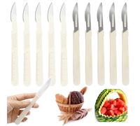 Qaestuan 10 Pièces Lame a Pain, Couteau a Pain, Couteaux à Pâte, Lame Boulanger à Long Manche, Couteau à Découper Motif Pain, Boulanger Slashing Outil, pour Outils de Cuisson Pâte à Pain DIY