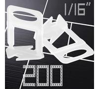Qaestuan 200 Pièces Croisillon Carrelage Autonivelant Kit, 2 mm Système de Nivellement de Carrelage, Languettes de Nivellement pour Aider à la Pose de Carrelage Carrelage Sol Carreaux de Mur