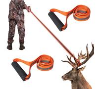 Qaestuan 3 Pièces Corde de Traînée de Cerf, Corde de Remorquage de Cerf, Réfléchissante Corde de Chasse, Sangle de Traînée de Cerf Portable pour Emballage, Bagages, Traînage et Traction Faciles