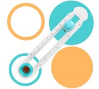 Qaestuan Cercle Papier Coupeur, 2-20 cm Coupe Cercle Réglable, Multifonctionnel Cutter Rotatif Decoupe Papier, Couteau de Coupe Rond en Plastique, pour Bricolage Outils de Coupe de Papier Cartonné