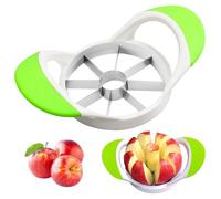 Qaestuan Coupe-Pomme en Acier Inoxydable, Apple Trancheuse, Trancheuse et Vide-Pommes, Trancheur de Pomme, Trancheuses de Pomme, Poignées Antidérapantes, pour Couper Les Pommes, Les Poires (vert)