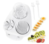 Qaestuan Coupes-œufs, Coupe Oeuf à la Coque, Coupe-œuf 3 en 1, Egg Cutter Slicer Universel, Coupe-œufs Professionnel, Diviseur D'œufs Facile à Nettoyer, pour Œufs, Kiwis, Fraises, Aliments Mous