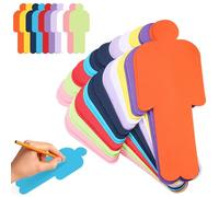 Qaestuan Lot de 150 Cartes de Présentation, Cartes de Modération Humaines En 10 Couleurs, 20 x 8 cm Fiches De Couleur, pour Bureau, école, Présentation et Modération