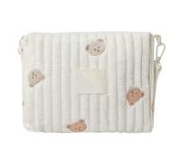 Qaestuan Sac à Langer, Sacs à Couches Matière en Pur Coton, Sacs à Couches avec Fermeture Éclair, Diaper Bag Organization Multifonctionnel, pour Poussette Sacoche Bébé Fille Garcon Cadeau