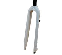 QAINKUN Fourche VTT Vélo de Montagne entièrement Blanc en Fibre de Carbone Fourche Avant Frein à Disque VTT Dur 26er 29er Fourches pour VéLo(Matt White 29er)