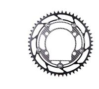 QAINKUN Plateau de pédalier rond décalé intérieur 110BCD carbone vélo de route 12s 12 vitesses étroit large (couleur : 46T)
