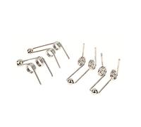 QAIXAG 2 pièces diamètre de Fil 1.2mm Fer à friser Remplacement Double Retour Ressort de Torsion Cheveux Tige à friser Accessoires (Size : 2Pcs, Color : 24mm)