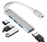 QAJOPFN Hub USB C vers USB, adaptateur USB C vers USB A 3.0, adaptateur 4 ports de type C vers USB, extension USB Plug and Play pour MacBook Pro/Air, ordinateur portable, clavier et souris