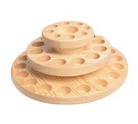 QAKILW Boîte ronde rotative en bois à 3 étages pour huiles essentielles, support de rangement pour huiles essentielles, support de rangement pour la décoration de la maison