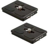 QAL-50 I plaque de fixation rapide pour appareil photo professionnel/plaque de fixation rapide I Convient à tous les appareils photo avec filetage de trépied 1/4 et compatible Arca Swiss I 2 unités
