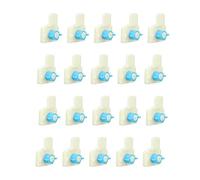 Qalvona 20 Pièces Attache Boîte à Nourriture Lapin, Boucle en Plastique PP, Accessoires pour Cage d’Élevage, Crochet Fixe de Porte pour Cage à Lapins - Installation Facile, Durable,