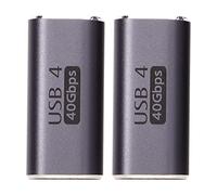 Qalvona Adaptateur USB C 90 Degrés, Connecteur USB C Mâle à USB C Femelle, 2 Pièces, 40Gbps, 100W, Sortie Vidéo 8K - Transmission Rapide, Compact et Durable, Compatible Téléphones et