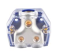 Qalvona Bloc de Distribution Électrique 2 Voies, Connecteur de Câble pour Système Audio Voiture, Bleu, Compact et Durable - Fixation Solide, Installation Facile, Compatible RV et Bateaux