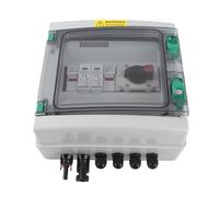 Qalvona Boîtier de Raccordement Photovoltaïque IP65 Étanche, 1 Entrée 1 Sortie, 1000V 32A - Protection Multiple, Interrupteur de Coupure, Usage Extérieur