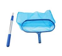 Qalvona Filet Epuisette de Piscine avec Manche Télescopique, Filet Maillé Léger 40x17cm, Adapté aux Bassins et Bassines - Nettoyage Efficace, Manche Réglable, Usage Polyvalent Piscine et