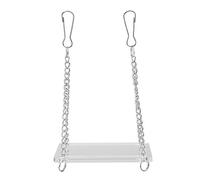 Qalvona Hamster Suspension Bridge Balancoire Suspendue Acrylique 8cm, 6cm Transparent - Durable, Facile A Installer, Exercice De L Équilibre pour Petit Animal