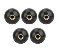 Qalvona Levier Boule Rond en Plastique d'Ingénierie, Poignée M10x35mm, Lot de 5 Pièces Noires - Résistance et Isolation Excellentes, Remplacement d'Outils Machines