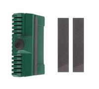 Qalvona Outil Lime Dressage Guide Rail Tronçonneuse, Acier Robuste, Kit Réparation 11x6cm - Précision 90 Degrés, Réduction Éclats, Usage Professionnel