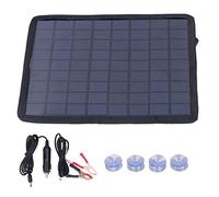 Qalvona Panneau Solaire 6W 18V Chargeur Portable, Batterie 12V, Léger et Durable - Haute Conversion, Installation Facile, Idéal pour Voyage et Activités Extérieures