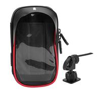 Qalvona Support Téléphone Vélo Étanche, Pochette Rigide pour Cadre, 6-7 Pouces, Rotation 360°, Protection Antichoc - Zipper Imperméable Laminé, Compatible Applications GPS, Cyclisme (Support de Type